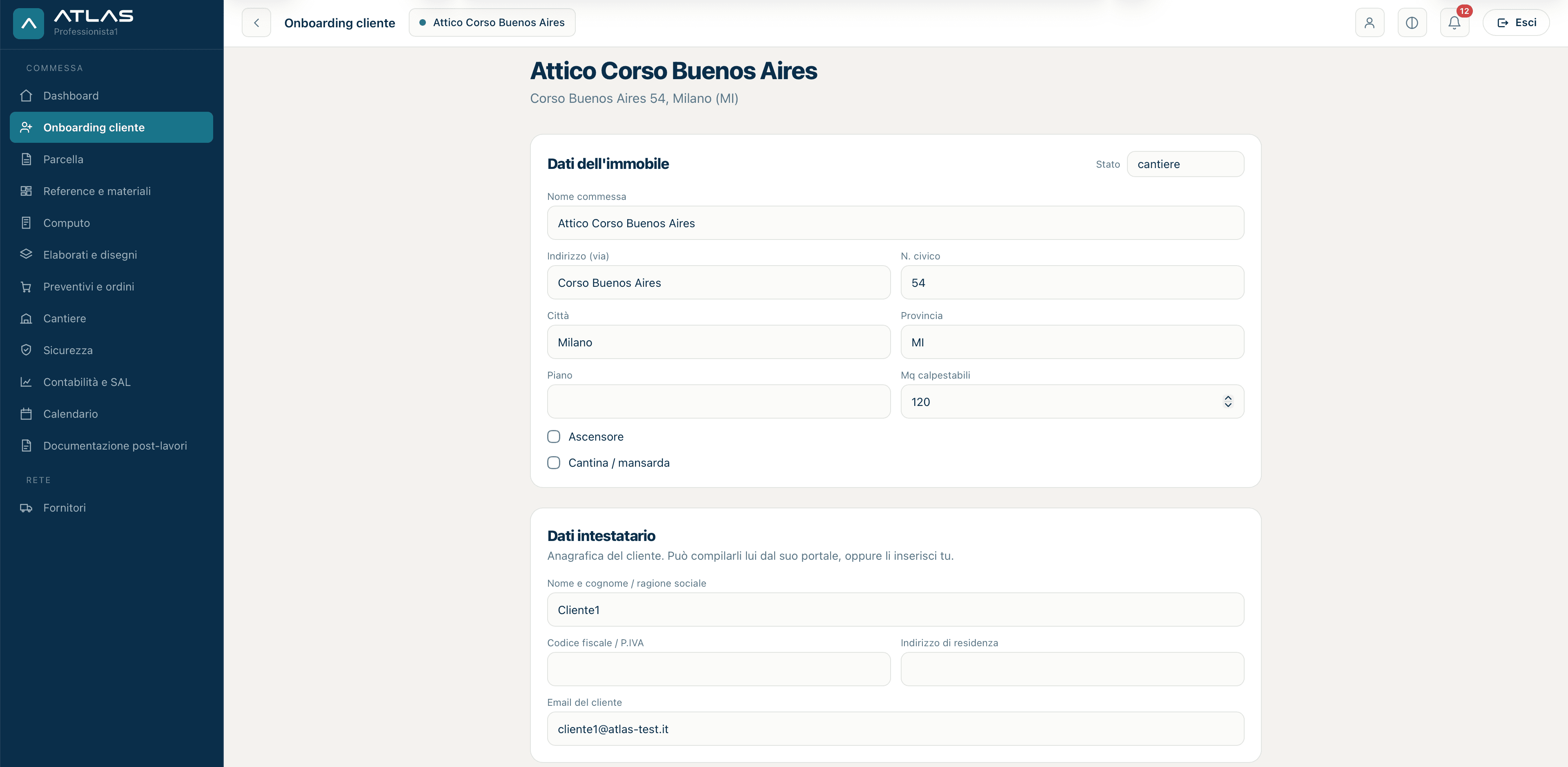 Atlas — Onboarding cliente